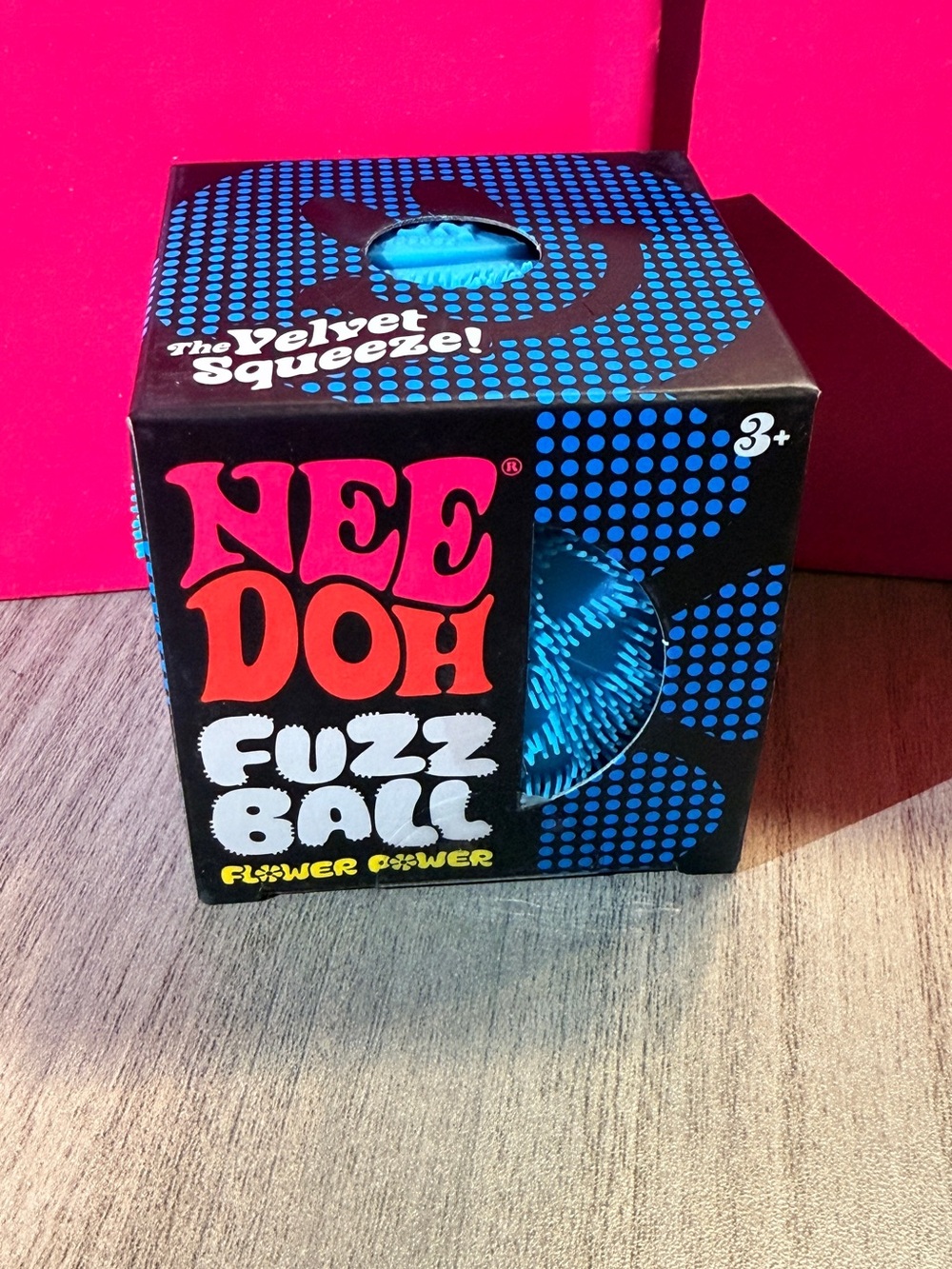 Authentic NeeDoh Fuzzball                  (Velvet squeeze)-Blue